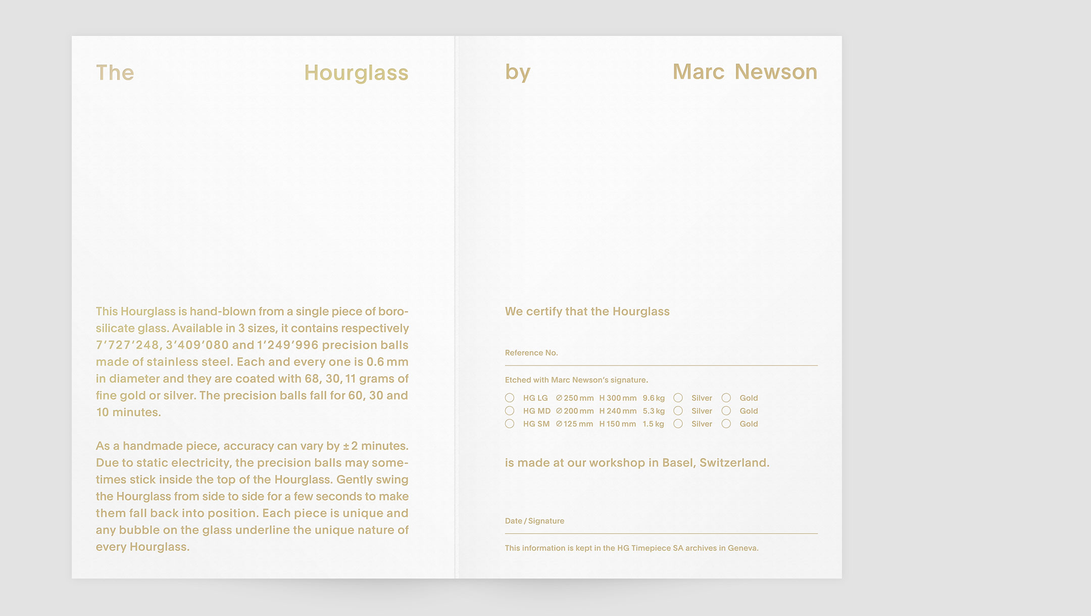 The Hourglass by Marc Newson