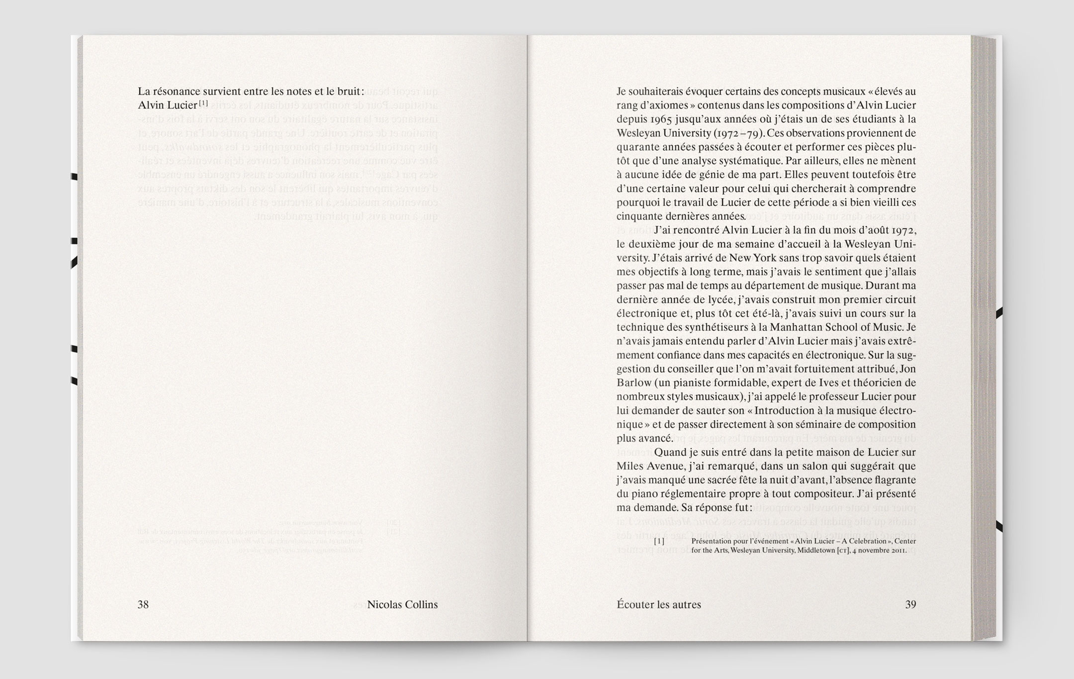 Nicolas Collins, Micro Analyses